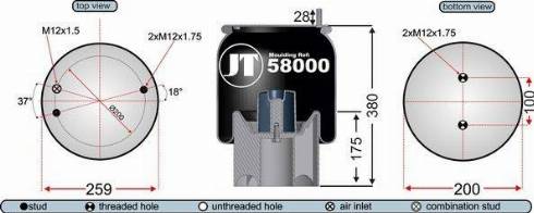 Juratek JAA58001 - Кожух пневматической рессоры unicars.by