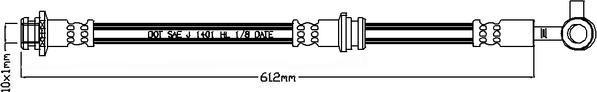 Juratek JBH1224R - Тормозной шланг unicars.by