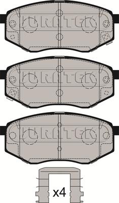 Juratek JCP4005 - Тормозные колодки, дисковые, комплект unicars.by