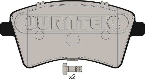 Juratek JCP038 - Тормозные колодки, дисковые, комплект unicars.by