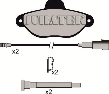 Juratek JCP1944 - Тормозные колодки, дисковые, комплект unicars.by