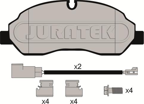 Juratek JCP8061 - Тормозные колодки, дисковые, комплект unicars.by