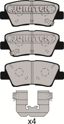 Juratek JCP8195 - Тормозные колодки, дисковые, комплект unicars.by