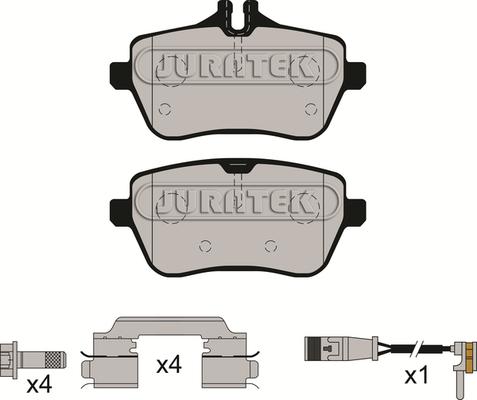 Juratek JCP8234 - Тормозные колодки, дисковые, комплект unicars.by