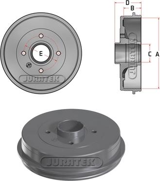 Juratek JDR067 - Тормозной барабан unicars.by