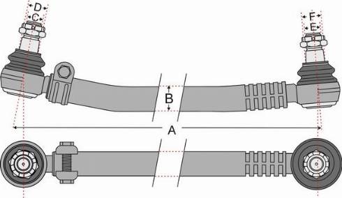 Juratek JSS1620A - Продольная рулевая штанга, тяга unicars.by