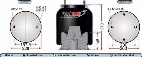 Juratek RML75267CP15 - Кожух пневматической рессоры unicars.by