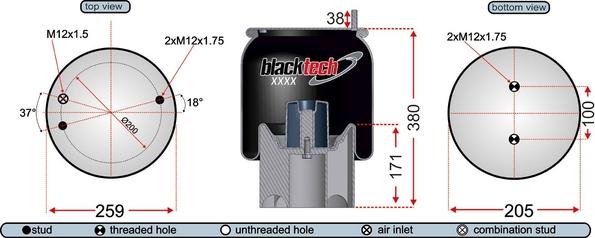 Juratek RML78608CP - Кожух пневматической рессоры unicars.by