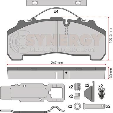 Juratek SYN3000K - Тормозные колодки, дисковые, комплект unicars.by