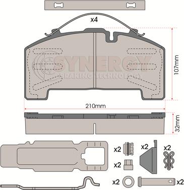 Juratek SYN3002K - Тормозные колодки, дисковые, комплект unicars.by