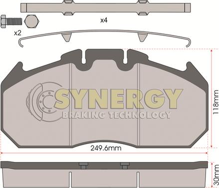 Juratek SYN2404 - Тормозные колодки, дисковые, комплект unicars.by