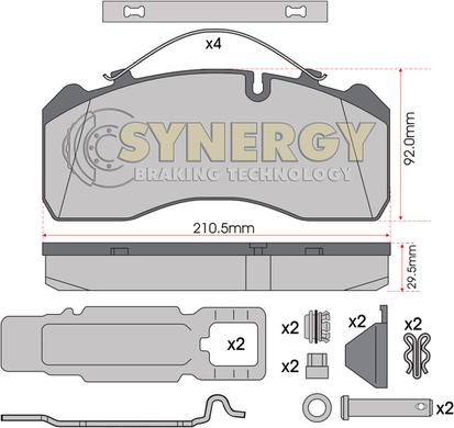 Juratek SYN2329K - Тормозные колодки, дисковые, комплект unicars.by