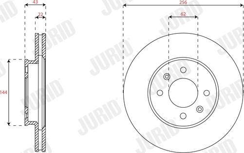 Jurid 563461JC-1 - Тормозной диск unicars.by