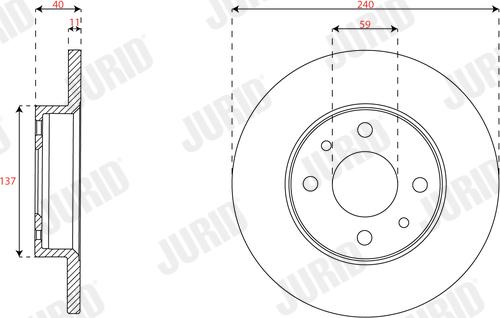 Jurid 563350JC - Тормозной диск unicars.by