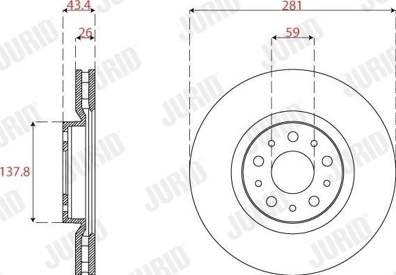 Jurid 563274JC-1 - Тормозной диск unicars.by