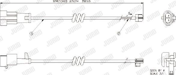 Jurid 587041 - Сигнализатор, износ тормозных колодок unicars.by