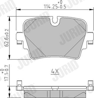 Jurid 574000J - Тормозные колодки, дисковые, комплект unicars.by