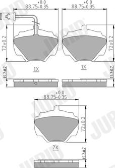 Jurid 571440J - Тормозные колодки, дисковые, комплект unicars.by