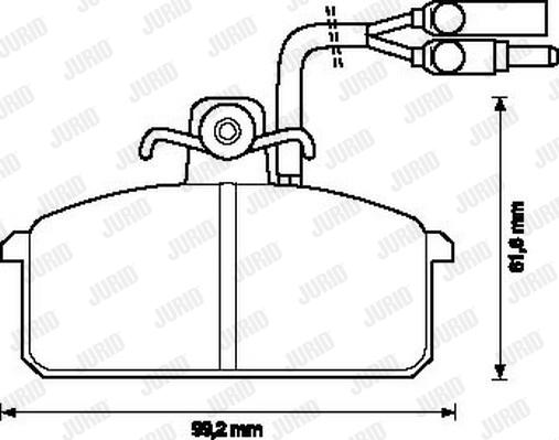 Jurid 571455J - Тормозные колодки, дисковые, комплект unicars.by