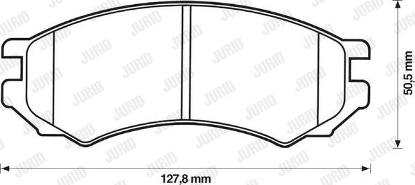 Jurid 571400J - Тормозные колодки, дисковые, комплект unicars.by