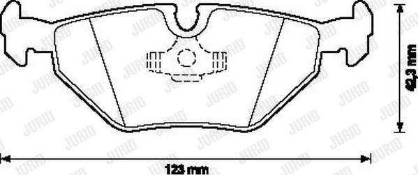 Jurid 571546J - Тормозные колодки, дисковые, комплект unicars.by