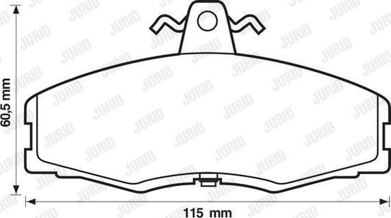 Jurid 571540J - Тормозные колодки, дисковые, комплект unicars.by