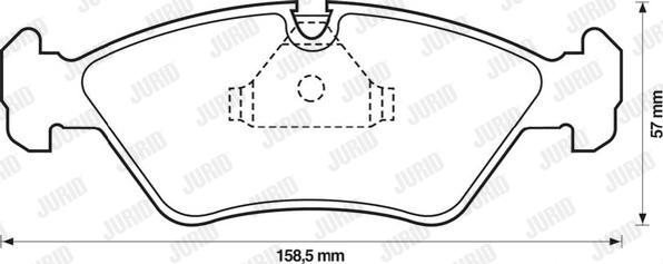 Jurid 571542J - Тормозные колодки, дисковые, комплект unicars.by