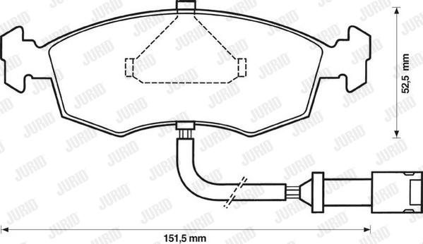 Jurid 571849J - Тормозные колодки, дисковые, комплект unicars.by