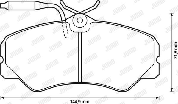 Jurid 571393J - Тормозные колодки, дисковые, комплект unicars.by