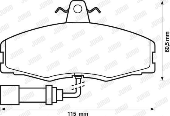 Jurid 571308J - Тормозные колодки, дисковые, комплект unicars.by