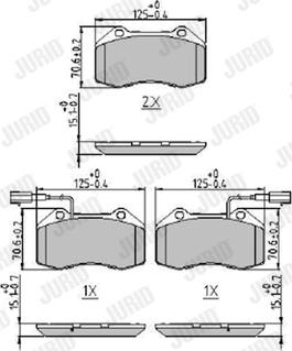 Jurid 573957J - Тормозные колодки, дисковые, комплект unicars.by