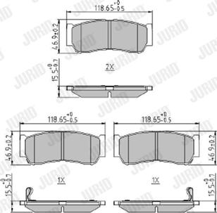 Jurid 573676J - Тормозные колодки, дисковые, комплект unicars.by