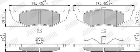 Jurid 573069J - Тормозные колодки, дисковые, комплект unicars.by