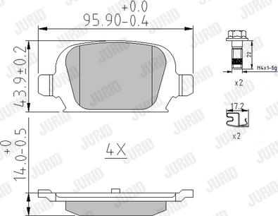 Jurid 573009J - Тормозные колодки, дисковые, комплект unicars.by