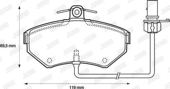 Jurid 573006J - Тормозные колодки, дисковые, комплект unicars.by