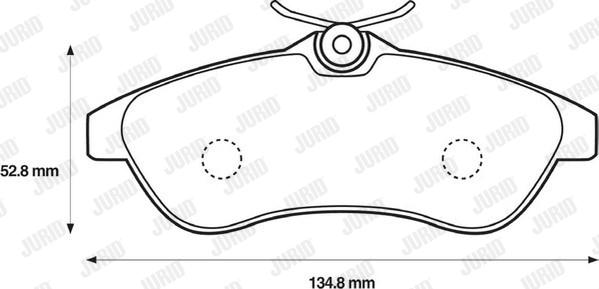 Jurid 573084JC - Тормозные колодки, дисковые, комплект unicars.by