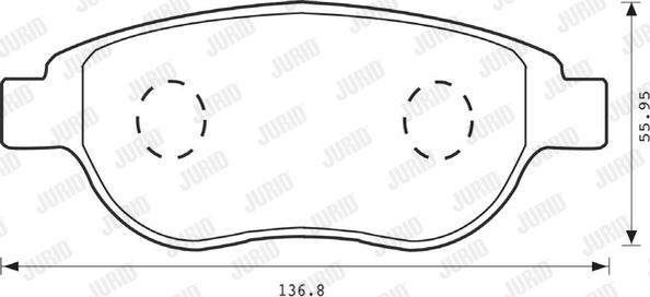 Jurid 573031JC - Тормозные колодки, дисковые, комплект unicars.by