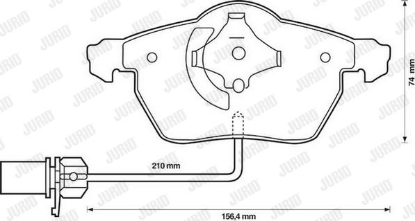 Jurid 573037J - Тормозные колодки, дисковые, комплект unicars.by