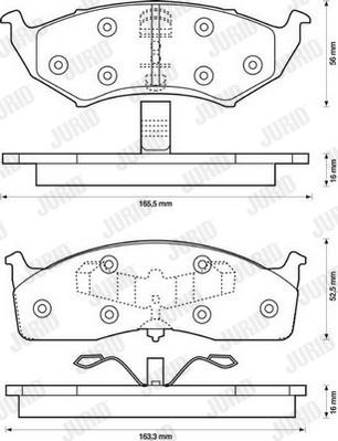 Jurid 573071J - Тормозные колодки, дисковые, комплект unicars.by