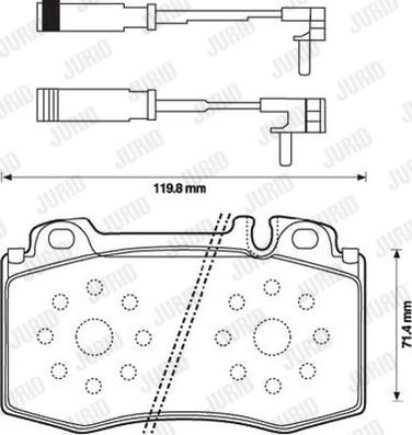 Jurid 573152J-AS - Тормозные колодки, дисковые, комплект unicars.by