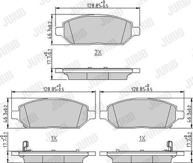 Jurid 573805J - Тормозные колодки, дисковые, комплект unicars.by