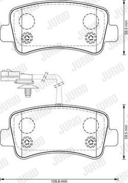 Jurid 573359J - Тормозные колодки, дисковые, комплект unicars.by