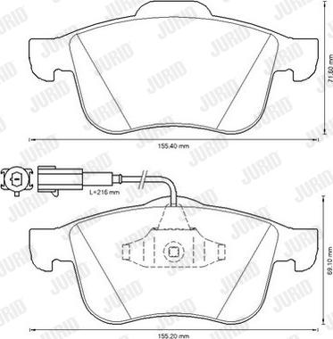 Jurid 573350JC - Тормозные колодки, дисковые, комплект unicars.by