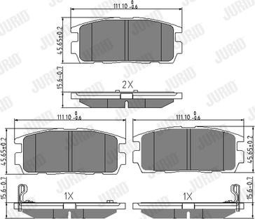 Jurid 573386J - Тормозные колодки, дисковые, комплект unicars.by