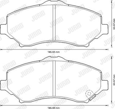 Jurid 573298J - Тормозные колодки, дисковые, комплект unicars.by