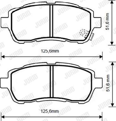 Jurid 573249D - Тормозные колодки, дисковые, комплект unicars.by