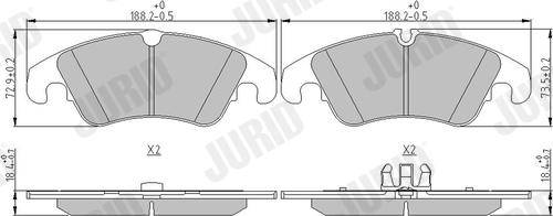 Jurid 573247J - Тормозные колодки, дисковые, комплект unicars.by