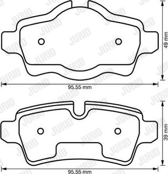 Jurid 573200JC - Тормозные колодки, дисковые, комплект unicars.by