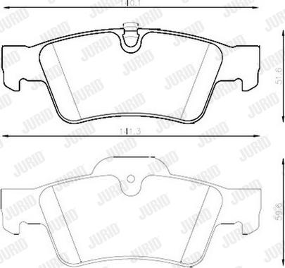 Jurid 573202JC - Тормозные колодки, дисковые, комплект unicars.by