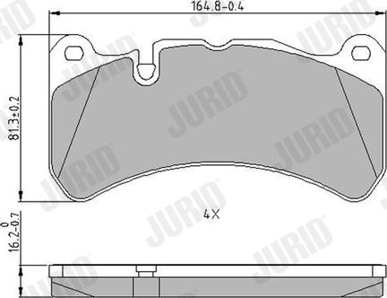 Jurid 573799J - Тормозные колодки, дисковые, комплект unicars.by